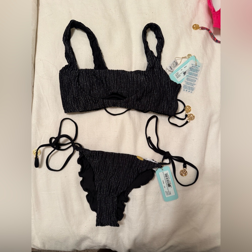 Luli Fama Black Bikini Set
